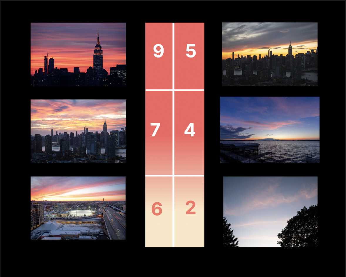 Sunset and Sunrise quality reference scale